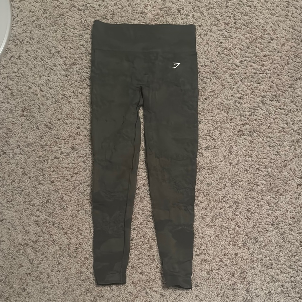 Gymshark Green Size Small Seamless Camouflage Leggings